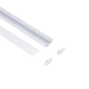 Perfil tira LED empotrable - 24,5x7mm - Kit completo - 1 metro - Barcelona Led-