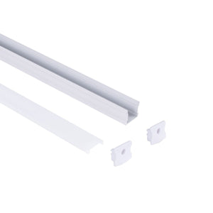 Perfil tira LED superficie - 17x14mm - Kit completo - 1 metro - Barcelona Led-
