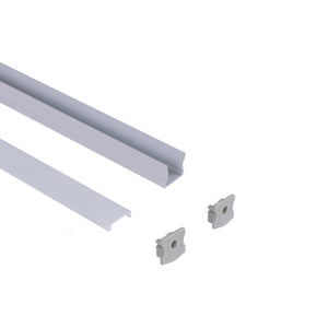 Perfil tira LED superficie - 17x14mm - Kit completo - 1 metro (35)