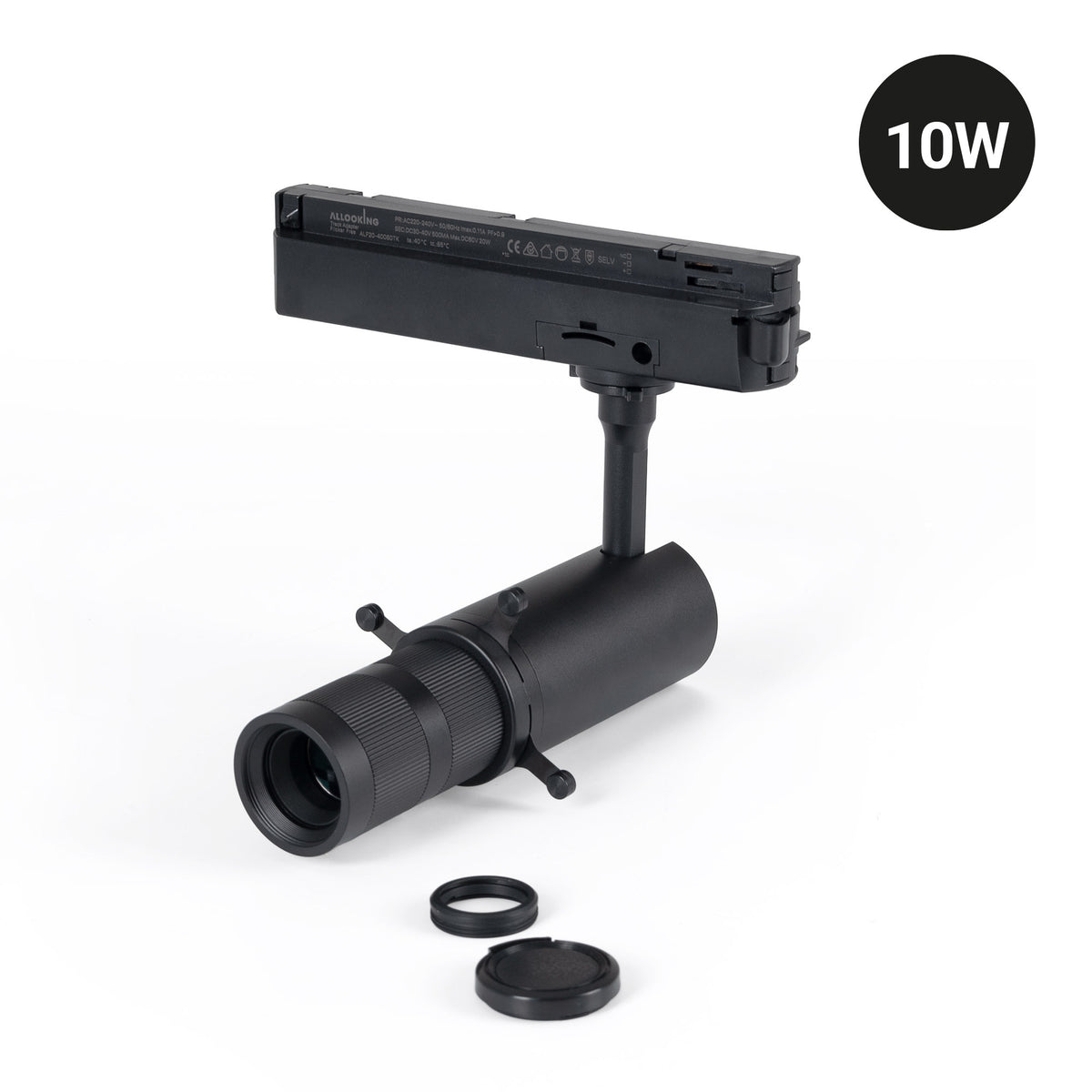 Proyector shapeable para carril monofásico - 10W - 20º-35