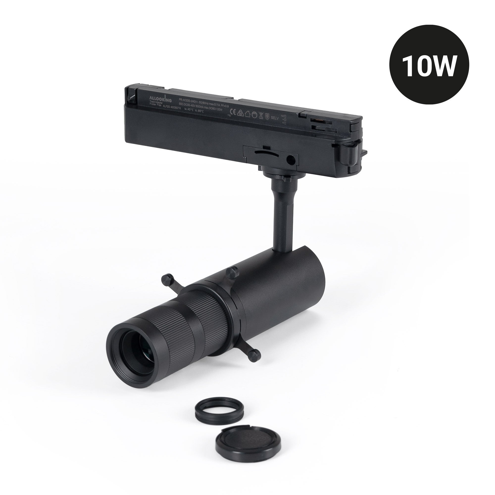 Proyector shapeable para carril monofásico - 10W - 20º-35