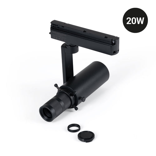 Shapeable spotlight for single-phase track - 20W - 20º-35º