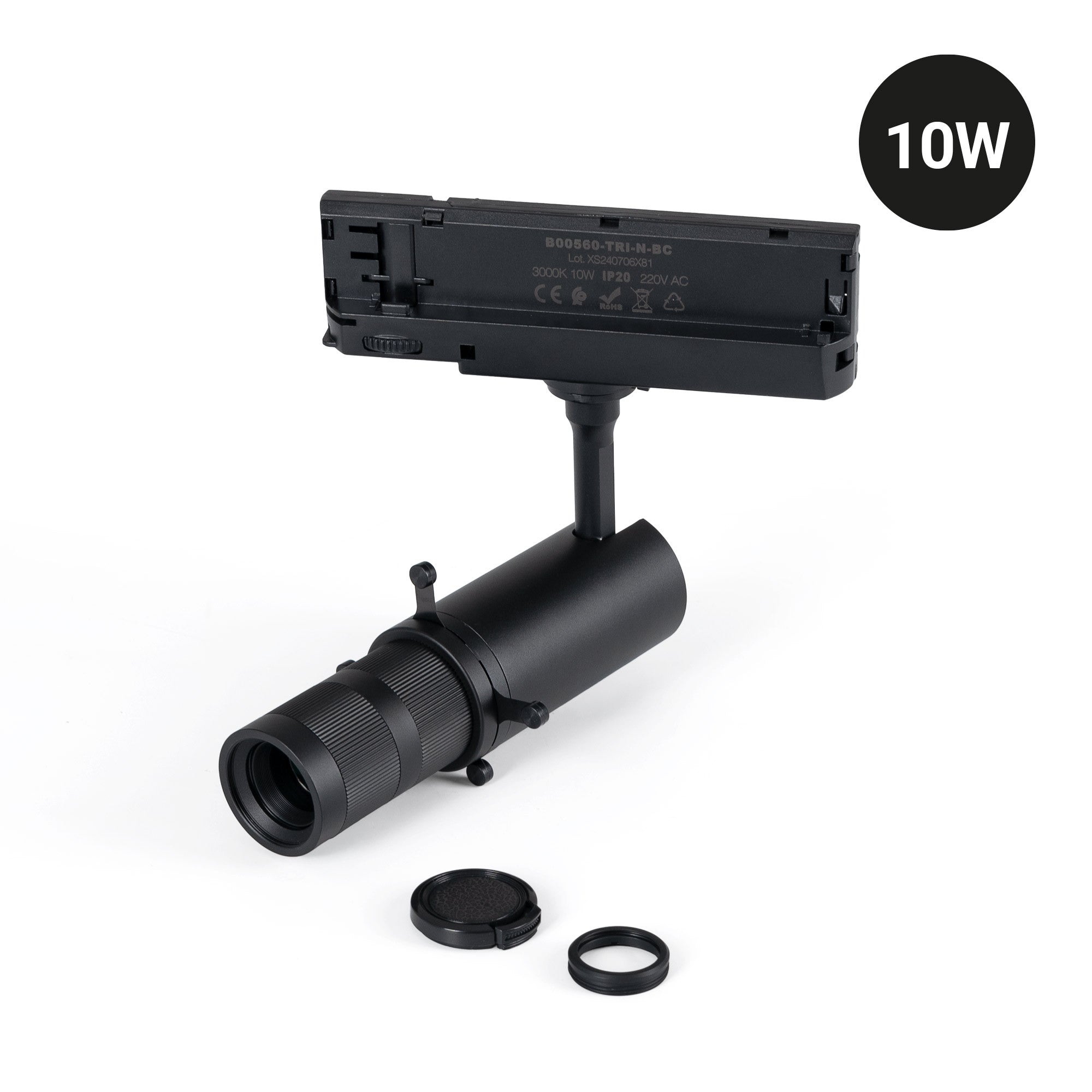 Proyector shapeable para carril trifásico - 10W - 20º-35