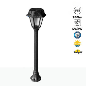 Bolardo solar de jardín "MIZAR/ROSETTA" con sensor PIR - 2 modos de funcionamiento - 4000K