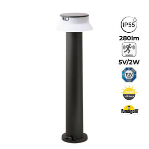 Bolardo solar LED "FELICE 800" con sensor PIR - 73 cm - 4000K - 2 modos de funcionamiento (11)