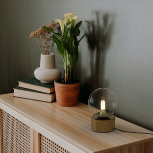 Lámpara de mesa con esfera de cristal "BASS" - G9 - Barcelona Led-Decoración