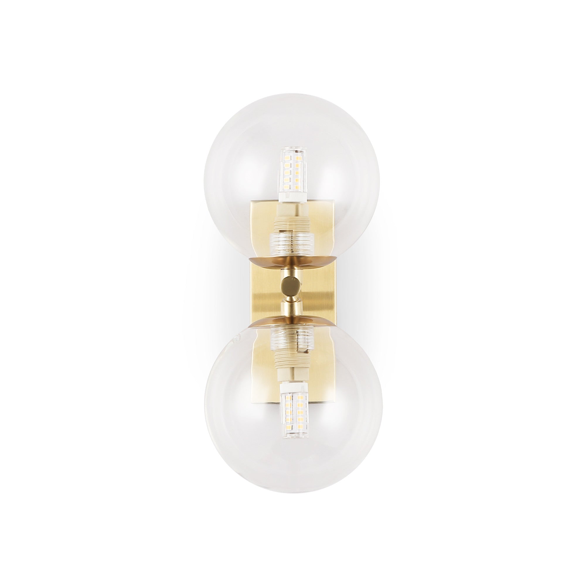 Aplique de pared con doble esfera de cristal "CANTHA" - 2 x G9 (1)