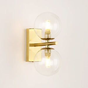 Aplique de pared con doble esfera de cristal "CANTHA" - 2 x G9 - Barcelona Led-Decoración