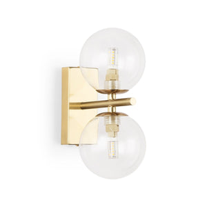 Aplique de pared con doble esfera de cristal "CANTHA" - 2 x G9 - Barcelona Led-Decoración