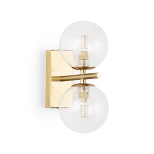 Aplique de pared con doble esfera de cristal "CANTHA" - 2 x G9 (5)