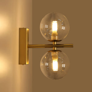 Aplique de pared con doble esfera de cristal "CANTHA" - 2 x G9 (7)