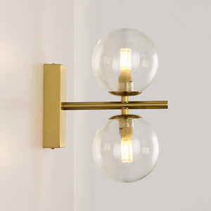 Aplique de pared con doble esfera de cristal "CANTHA" - 2 x G9 (8)
