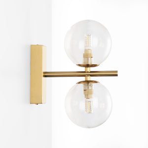 Aplique de pared con doble esfera de cristal "CANTHA" - 2 x G9 (9)