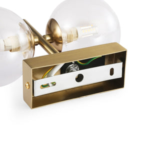 Aplique de pared con doble esfera de cristal "CANTHA" - 2 x G9 - Barcelona Led-Decoración