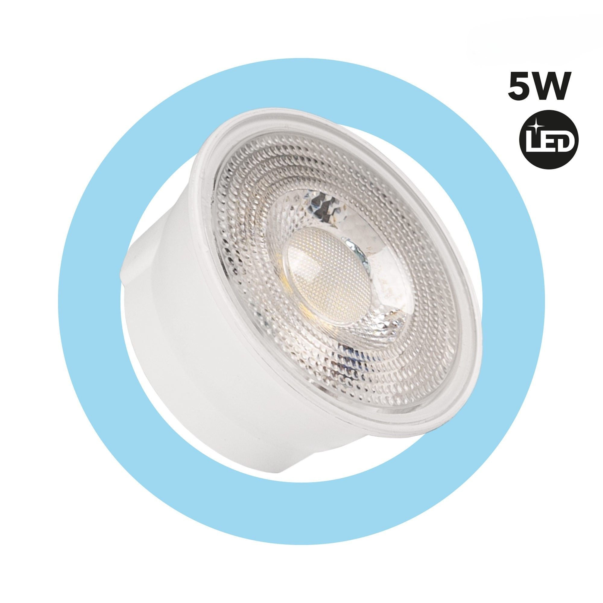Módulo LED 5W para aro downlight MR16 - Diseño slim - 50º - 500lm - CRI 80