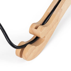 Aplique de pared de mimbre y madera "Phuket" - Con cable y enchufe - E27 (10)
