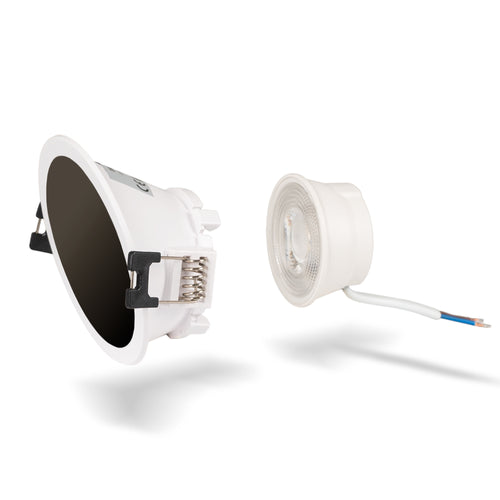 KIT Anneau downlight asymétrique rond Ø85mm + module LED MR16 5W
