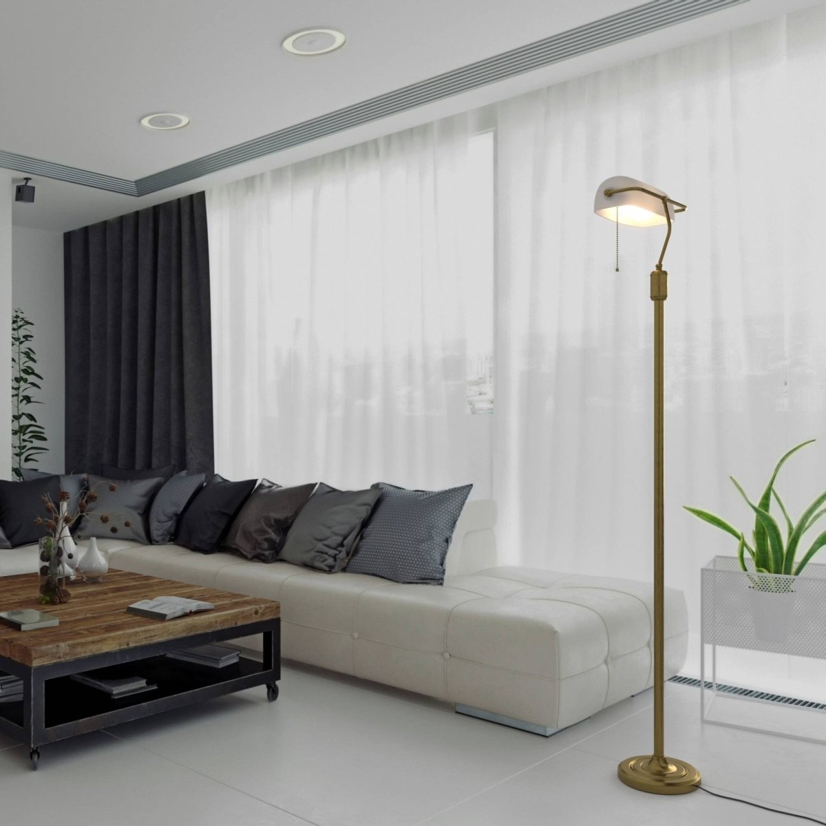 Lámpara de pie vintage "BANQUERO" - E27 - Barcelona Led-Decoración