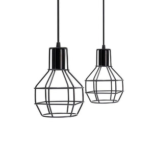 Lámpara colgante vintage tipo jaula "AZOR" (10)