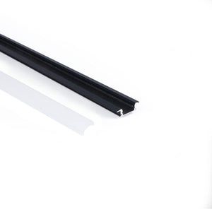 Perfil de aluminio de empotrar - Kit completo - 24,5 x 7mm - Tira LED hasta 12 mm - 2 metros - Barcelona Led-