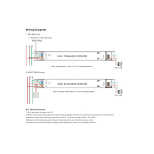 Driver regulable lineal DALI DT8 - CCT - 40W - Corriente constante - Salida 10-54V DC - 500-1050mA - NFC (2)