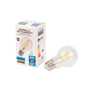 Bombilla LED filamento E27 A60 - 8W - Regulable - Barcelona Led-