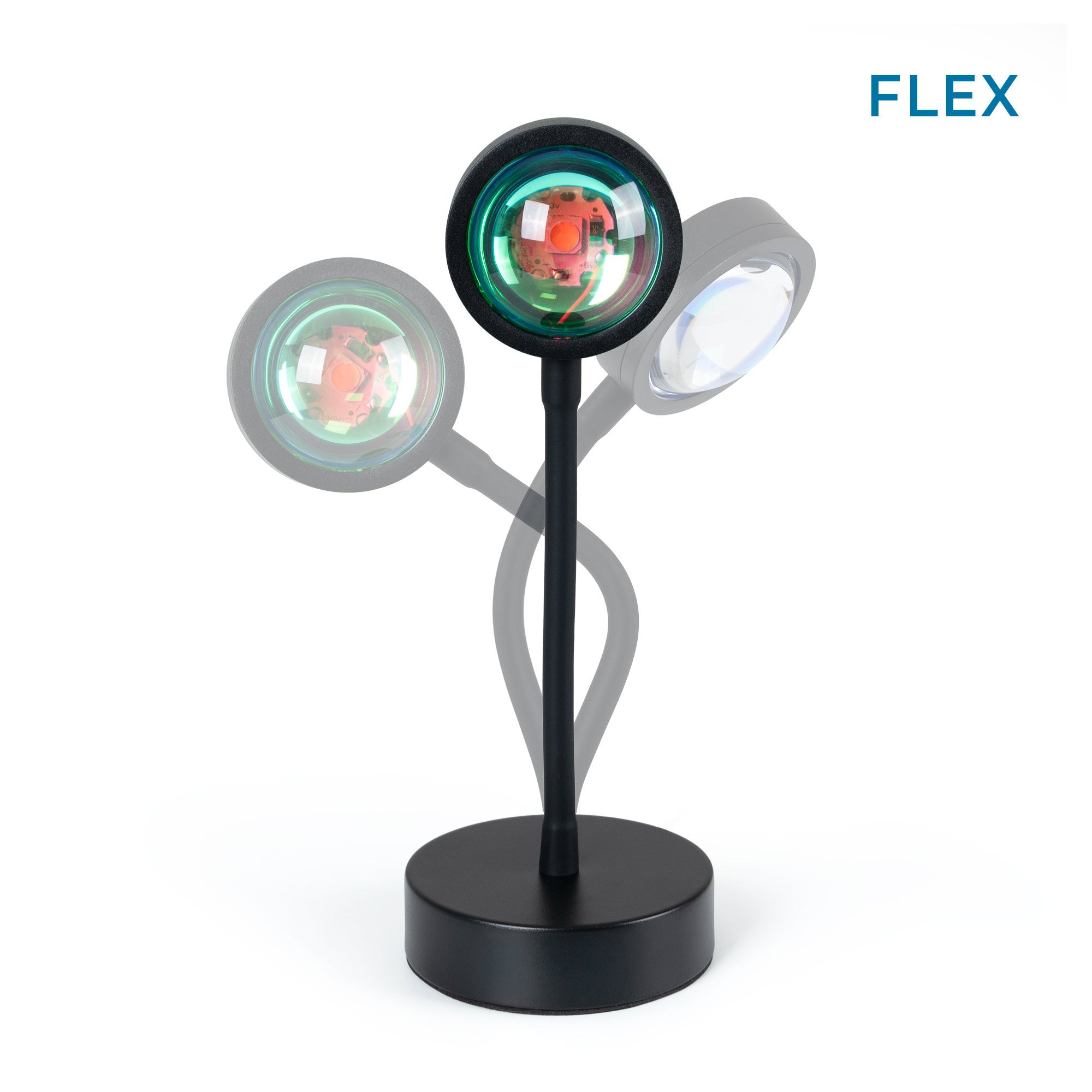 Lámpara de mesa "FLAC" 5W - Efecto atardecer - Sunset Lamp - FLEX (1)