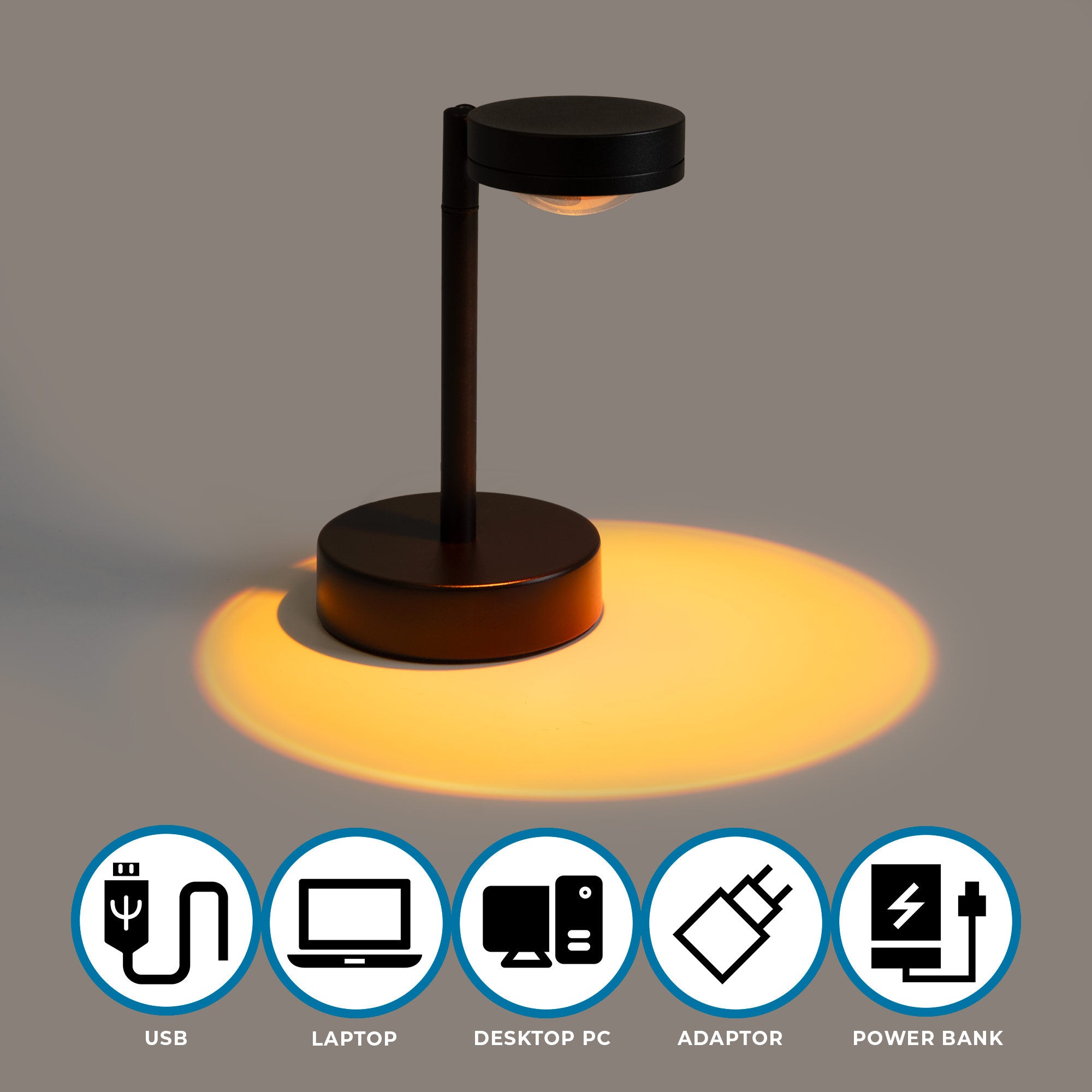 Lámpara de mesa "FLIC" 5W- Efecto atardecer - Sunset Lamp (1)