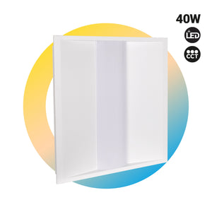 Panel LED Troffer empotrable 60x60cm - CCT - 40W - Chip OSRAM - Driver Philips - UGR18 - IP40