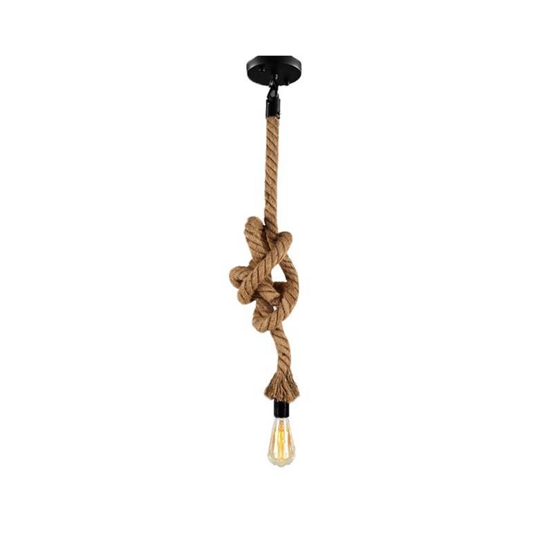 Lámpara colgante de cuerda natural de cáñamo E27 "ROPE LAMP"