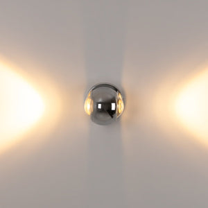Aplique de pared LED con óptica "BOO" 9W - Cromo - Up & down - 2700K - Barcelona Led-Decoración