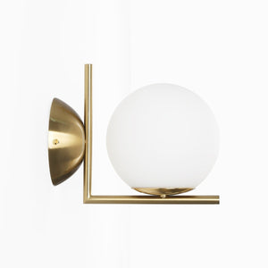 Aplique de pared bola cristal "ATOM" - E27 - Ø 15cm - Barcelona Led-Decoración