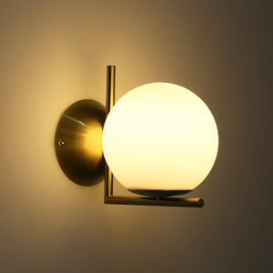 Aplique de pared bola cristal "ATOM" - E27 - Ø 15cm - Barcelona Led-Decoración