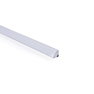 Perfil tira LED de superficie para esquinas - Con difusor - Kit completo - 15,8x15,8mm - Tira LED ≤10 mm - 1 metro - Barcelona Led-