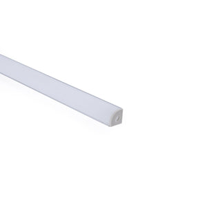 Perfil tira LED de superficie para esquinas - Con difusor - Kit completo - 15,8x15,8mm - Tira LED ≤10 mm - 1 metro - Barcelona Led-