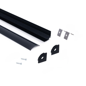 Perfil tira LED de superficie para esquinas - Con difusor - Kit completo - 20x20mm - Tira LED ≤10 mm - 1 metro (46)