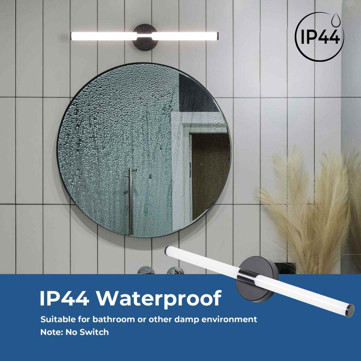 Aplique LED tubular para baño - 8W - 720lm - IP44 - 60cm (1)