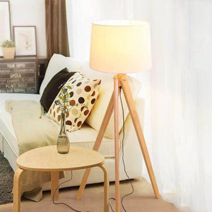 Lámpara de pie "NASHUA" madera (4)