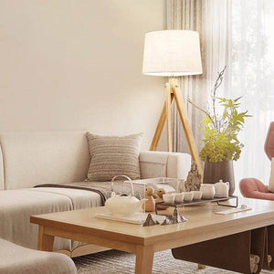 Lámpara de pie "NASHUA" madera (6)