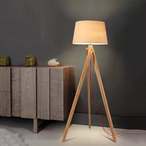 Lámpara de pie "NASHUA" madera (7)