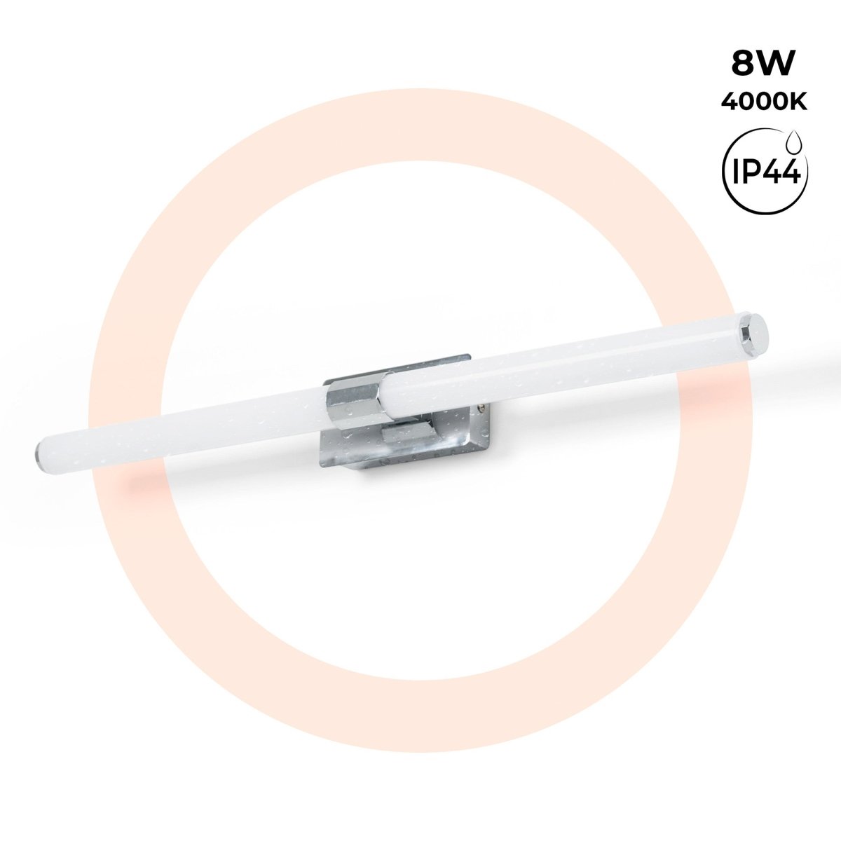 Aplique LED tubular para baño - 8W - IP44 - 60cm - Barcelona Led-