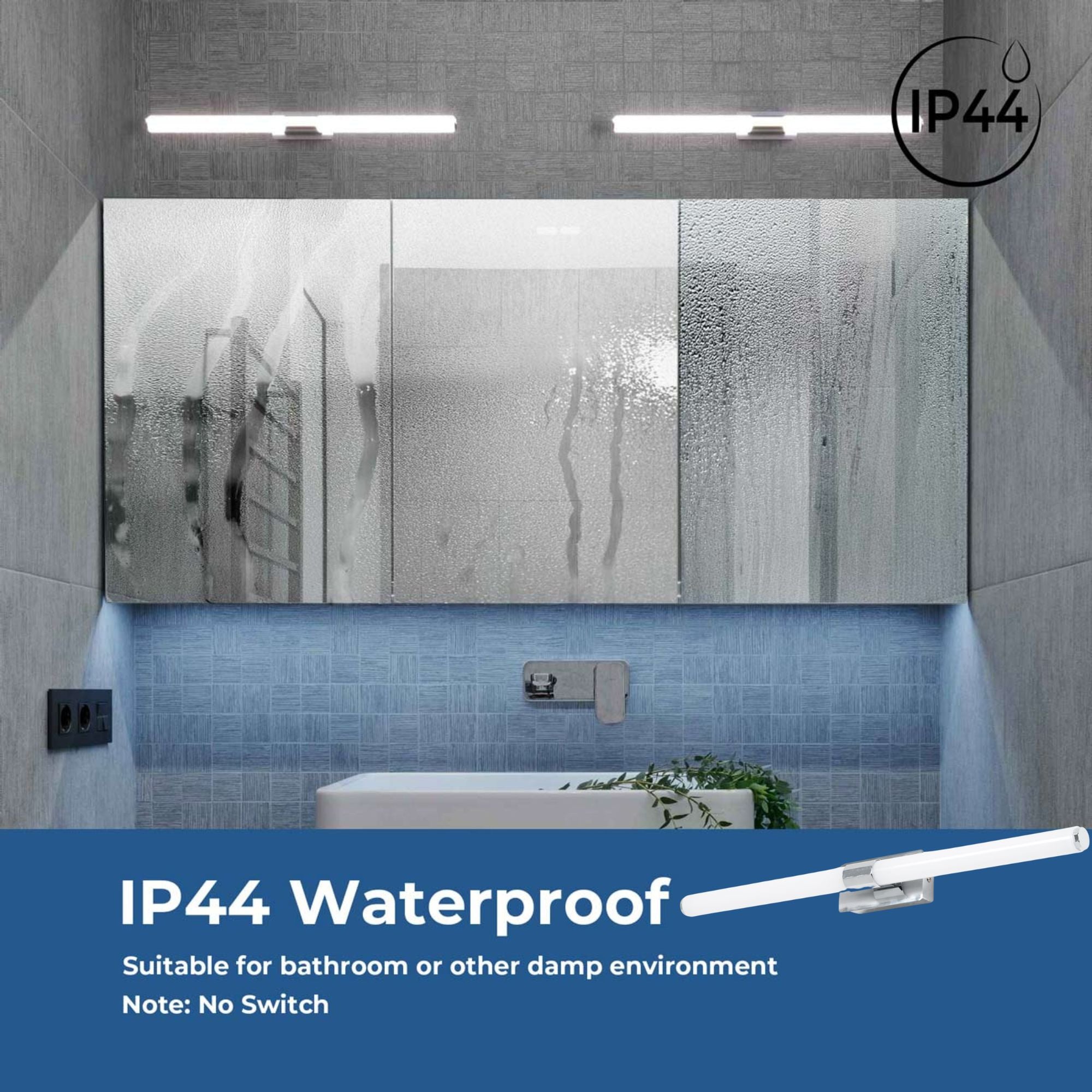 Aplique LED tubular para baño - 8W - IP44 - 60cm (1)
