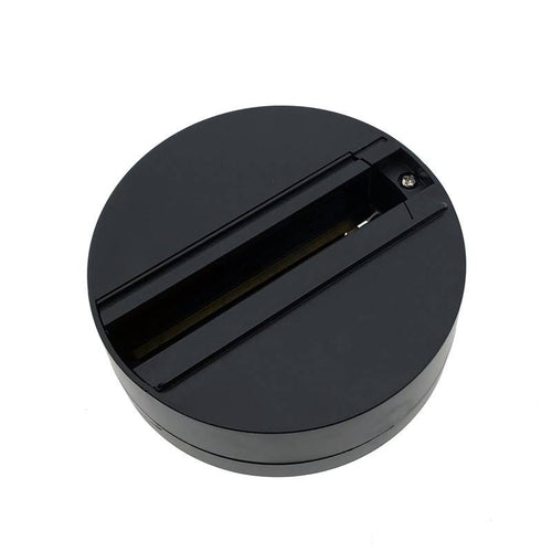 Surface mounting base for three-phase LED track spotlights