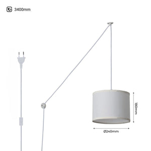 Lámpara colgante decorativa "KIM" - Con cable y enchufe - E27 - Barcelona Led-Decoración