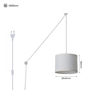 Lámpara colgante decorativa "KIM" - Con cable y enchufe - E27 (11)