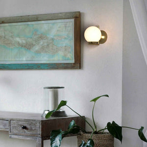Aplique de pared bola cristal "ATOM" - E27 - Ø 15cm - Barcelona Led-Decoración