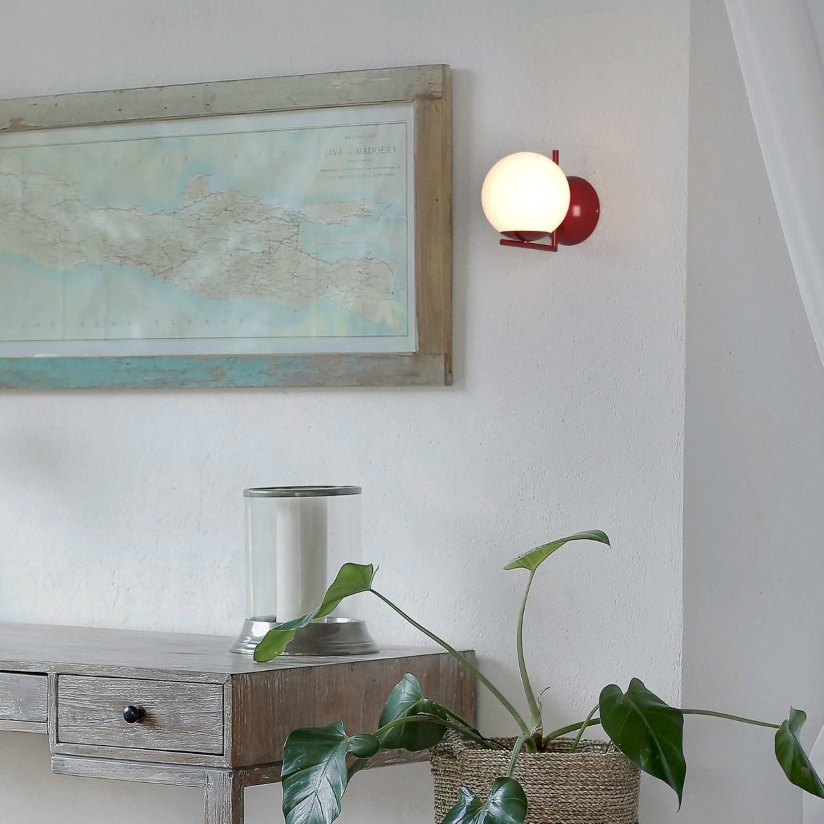 Aplique de pared bola cristal "ATOM" - E27 - Ø 15cm - Barcelona Led-Decoración