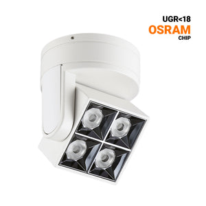 Aplique techo LED cuadrado orientable 8W - CCT - UGR18 - Chip OSRAM - Driver KGP (30)