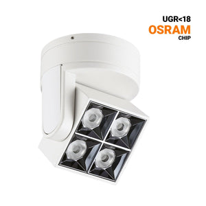 Aplique techo LED cuadrado orientable 8W - CCT - UGR18 - Chip OSRAM - Driver KGP - Barcelona Led-Decoración