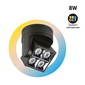 Aplique techo LED cuadrado orientable 8W - CCT - UGR18 - Chip OSRAM - Driver KGP